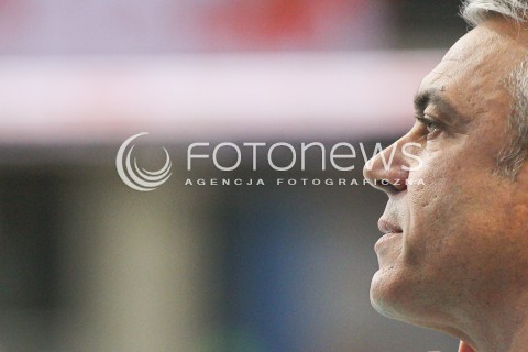 07.02.2015 RZESZOW <br />SIATKOWKA PLUS LIGA 2014/2015 MEN VOLLEYBALL POLAND POLISH PLUSLIGA LEAGUE SEASON 2014/2015<br />MECZ ASSECO RESOVIA RZESZOW - LOTOS TREFL GDANSK<br />N/Z ANDREA ANASTASI - I TRENER ( HEAD COACH ) SYLWETKA <br /> 