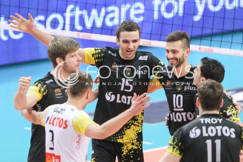  07.02.2015 RZESZOW <br />SIATKOWKA PLUS LIGA 2014/2015 MEN VOLLEYBALL POLAND POLISH PLUSLIGA LEAGUE SEASON 2014/2015<br />MECZ ASSECO RESOVIA RZESZOW - LOTOS TREFL GDANSK<br />N/Z MATEUSZ MIKA BARTOSZ GAWRYSZEWSKI RADOSC EMOCJE <br /> 
