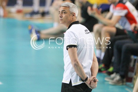  07.02.2015 RZESZOW <br />SIATKOWKA PLUS LIGA 2014/2015 MEN VOLLEYBALL POLAND POLISH PLUSLIGA LEAGUE SEASON 2014/2015<br />MECZ ASSECO RESOVIA RZESZOW - LOTOS TREFL GDANSK<br />N/Z ANDREA ANASTASI - I TRENER ( HEAD COACH ) SYLWETKA <br /> 