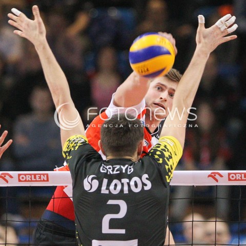  07.02.2015 RZESZOW <br />SIATKOWKA PLUS LIGA 2014/2015 MEN VOLLEYBALL POLAND POLISH PLUSLIGA LEAGUE SEASON 2014/2015<br />MECZ ASSECO RESOVIA RZESZOW - LOTOS TREFL GDANSK<br />N/Z PIOTR NOWAKOWSKI <br /> 