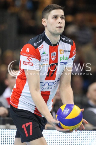  07.02.2015 RZESZOW <br />SIATKOWKA PLUS LIGA 2014/2015 MEN VOLLEYBALL POLAND POLISH PLUSLIGA LEAGUE SEASON 2014/2015<br />MECZ ASSECO RESOVIA RZESZOW - LOTOS TREFL GDANSK<br />N/Z NIKOLAY PENCZEV ( PENCHEV ) SYLWETKA <br /> 