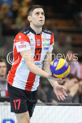  07.02.2015 RZESZOW <br />SIATKOWKA PLUS LIGA 2014/2015 MEN VOLLEYBALL POLAND POLISH PLUSLIGA LEAGUE SEASON 2014/2015<br />MECZ ASSECO RESOVIA RZESZOW - LOTOS TREFL GDANSK<br />N/Z NIKOLAY PENCZEV ( PENCHEV ) SYLWETKA <br /> 