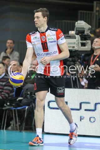  07.02.2015 RZESZOW <br />SIATKOWKA PLUS LIGA 2014/2015 MEN VOLLEYBALL POLAND POLISH PLUSLIGA LEAGUE SEASON 2014/2015<br />MECZ ASSECO RESOVIA RZESZOW - LOTOS TREFL GDANSK<br />N/Z JOCHEN SCHOPS SYLWETKA <br /> 