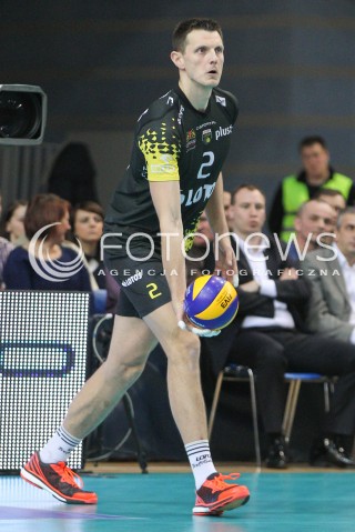  07.02.2015 RZESZOW <br />SIATKOWKA PLUS LIGA 2014/2015 MEN VOLLEYBALL POLAND POLISH PLUSLIGA LEAGUE SEASON 2014/2015<br />MECZ ASSECO RESOVIA RZESZOW - LOTOS TREFL GDANSK<br />N/Z WOJCIECH GRZYB SYLWETKA <br /> 