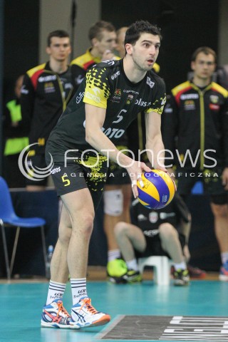  07.02.2015 RZESZOW <br />SIATKOWKA PLUS LIGA 2014/2015 MEN VOLLEYBALL POLAND POLISH PLUSLIGA LEAGUE SEASON 2014/2015<br />MECZ ASSECO RESOVIA RZESZOW - LOTOS TREFL GDANSK<br />N/Z MARCO FALASCHI SYLWETKA <br /> 
