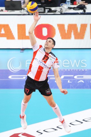 07.02.2015 RZESZOW <br />SIATKOWKA PLUS LIGA 2014/2015 MEN VOLLEYBALL POLAND POLISH PLUSLIGA LEAGUE SEASON 2014/2015<br />MECZ ASSECO RESOVIA RZESZOW - LOTOS TREFL GDANSK<br />N/Z NIKOLAY PENCZEV ( PENCHEV ) SYLWETKA <br /> 