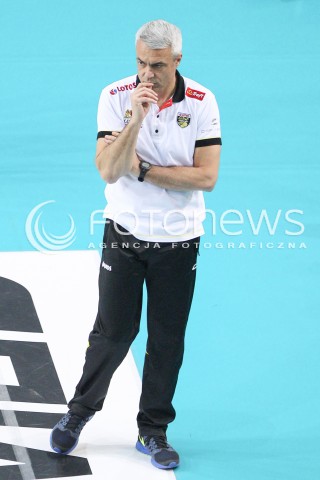  07.02.2015 RZESZOW <br />SIATKOWKA PLUS LIGA 2014/2015 MEN VOLLEYBALL POLAND POLISH PLUSLIGA LEAGUE SEASON 2014/2015<br />MECZ ASSECO RESOVIA RZESZOW - LOTOS TREFL GDANSK<br />N/Z ANDREA ANASTASI - I TRENER ( HEAD COACH ) SYLWETKA <br /> 