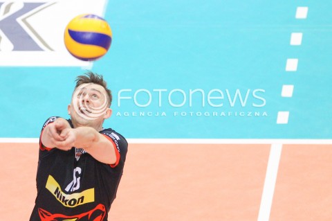  07.02.2015 RZESZOW <br />SIATKOWKA PLUS LIGA 2014/2015 MEN VOLLEYBALL POLAND POLISH PLUSLIGA LEAGUE SEASON 2014/2015<br />MECZ ASSECO RESOVIA RZESZOW - LOTOS TREFL GDANSK<br />N/Z KRZYSZTOF IGNACZAK SYLWETKA <br /> 