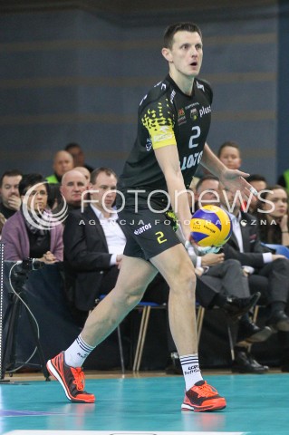  07.02.2015 RZESZOW <br />SIATKOWKA PLUS LIGA 2014/2015 MEN VOLLEYBALL POLAND POLISH PLUSLIGA LEAGUE SEASON 2014/2015<br />MECZ ASSECO RESOVIA RZESZOW - LOTOS TREFL GDANSK<br />N/Z WOJCIECH GRZYB SYLWETKA <br /> 