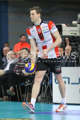  07.02.2015 RZESZOW <br />SIATKOWKA PLUS LIGA 2014/2015 MEN VOLLEYBALL POLAND POLISH PLUSLIGA LEAGUE SEASON 2014/2015<br />MECZ ASSECO RESOVIA RZESZOW - LOTOS TREFL GDANSK<br />N/Z JOCHEN SCHOPS SYLWETKA <br /> 