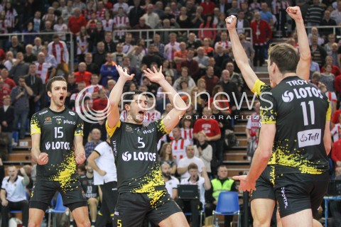  07.02.2015 RZESZOW <br />SIATKOWKA PLUS LIGA 2014/2015 MEN VOLLEYBALL POLAND POLISH PLUSLIGA LEAGUE SEASON 2014/2015<br />MECZ ASSECO RESOVIA RZESZOW - LOTOS TREFL GDANSK<br />N/Z MATEUSZ MIKA MARCO FALASCHI RADOSC EMOCJE <br /> 