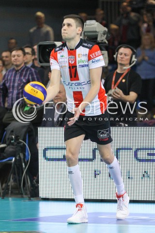  07.02.2015 RZESZOW <br />SIATKOWKA PLUS LIGA 2014/2015 MEN VOLLEYBALL POLAND POLISH PLUSLIGA LEAGUE SEASON 2014/2015<br />MECZ ASSECO RESOVIA RZESZOW - LOTOS TREFL GDANSK<br />N/Z NIKOLAY PENCZEV ( PENCHEV ) SYLWETKA <br /> 