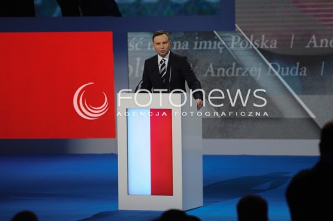  07.02.2014 WARSZAWA<br />KONWENCJA WYBORCZA ANDRZEJA DUDY<br />N/Z ANDRZEJ DUDA<br /> 