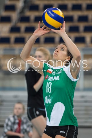  08.02.2015 LODZ SIATKOWKA ORLEN LIGA SEZON 2014/2015 VOLLEYBALL POLISH SEASON BEEF MASTER BUDOWLANI LODZ - IMPEL WROCLAW N/Z SYLWETKA JENNA HAGGLUND  