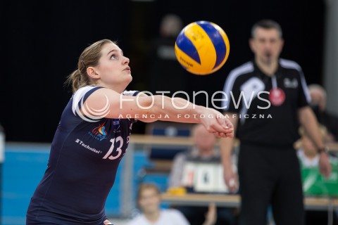  08.02.2015 LODZ SIATKOWKA ORLEN LIGA SEZON 2014/2015 VOLLEYBALL POLISH SEASON BEEF MASTER BUDOWLANI LODZ - IMPEL WROCLAW N/Z VALERIE COURTOIS SYLWETKA  