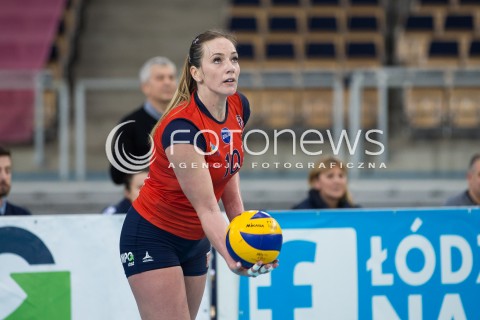  08.02.2015 LODZ SIATKOWKA ORLEN LIGA SEZON 2014/2015 VOLLEYBALL POLISH SEASON BEEF MASTER BUDOWLANI LODZ - IMPEL WROCLAW N/Z SYLWETKA SANJA POPOVIC  