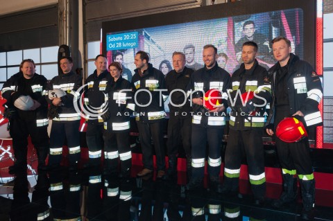  09.02.2015 WARSZAWA<br />POKAZ SERIALU STRAZACY<br />N/Z AKTORZY SERIALU STRAZACY<br /> 