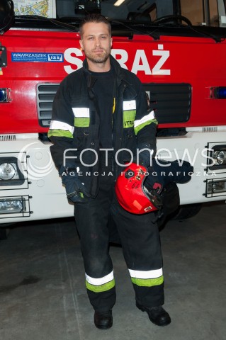  09.02.2015 WARSZAWA<br />POKAZ SERIALU STRAZACY<br />N/Z MACIEJ ZAKOSCIELNY<br /> 