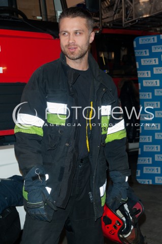  09.02.2015 WARSZAWA<br />POKAZ SERIALU STRAZACY<br />N/Z MACIEJ ZAKOSCIELNY<br /> 