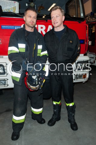  09.02.2015 WARSZAWA<br />POKAZ SERIALU STRAZACY<br />N/Z MACIEJ ZAKOSCIELNY JAKUB WESOLOWSKI<br /> 