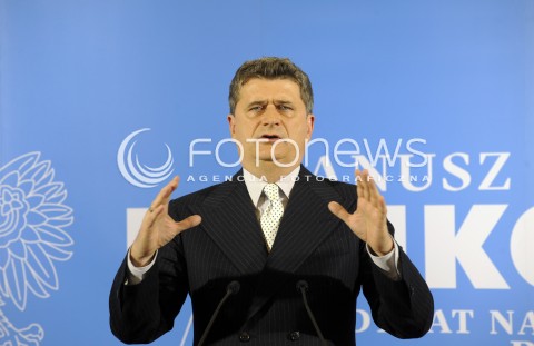  10.02.2015 WARSZAWA <br />KONFERENCJA KANDYDATA NA PREZYDENTA JANUSZA PALIKOTA<br />N/Z JANUSZ PALIKOT<br /> 