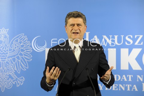  10.02.2015 WARSZAWA <br />KONFERENCJA KANDYDATA NA PREZYDENTA JANUSZA PALIKOTA<br />N/Z JANUSZ PALIKOT<br /> 