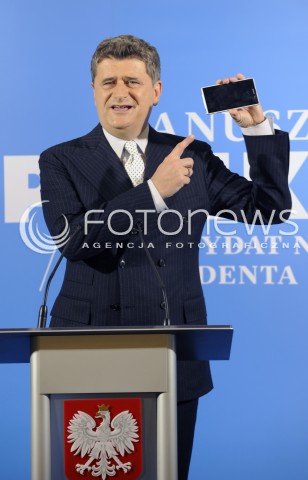  10.02.2015 WARSZAWA <br />KONFERENCJA KANDYDATA NA PREZYDENTA JANUSZA PALIKOTA<br />N/Z JANUSZ PALIKOT<br /> 