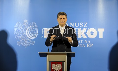  10.02.2015 WARSZAWA <br />KONFERENCJA KANDYDATA NA PREZYDENTA JANUSZA PALIKOTA<br />N/Z JANUSZ PALIKOT<br /> 