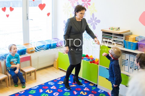  11.02.2015 LODZ<br />
WIZYTA PREMIER EWY KOPACZ W LODZI W PRZEDSZKOLU <br />
N/Z PREMIER EWA KOPACZ <br />
 