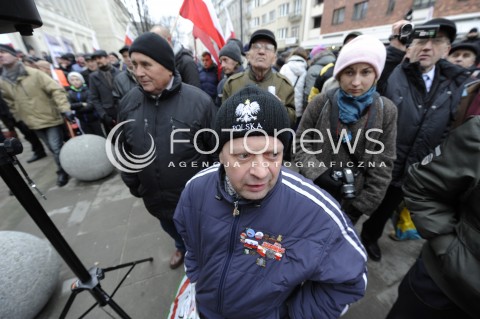  11.02.2015 WARSZAWA <br />PROTEST ROLNIKOW<br />N/Z PROTESTUJACY<br /> 
