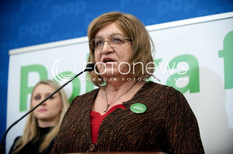  13.02.2015 WARSZAWA <br />KONFERENCJA PRASOWA ANNY GRODZKIEJ<br />N/Z ANNA GRODZKA<br /> 