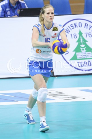  15.02.2015 RZESZOW<br />SIATKOWKA ORLEN LIGA 2014/2015 WOMEN VOLLEYBALL POLAND POLISH ORLENLIGA LEAGUE SEASON 2014/2015<br />MECZ DEVELOPRES SKYRES RZESZOW - BKS ALUPROF BIELSKO BIALA<br />N/Z EMILIA MUCHA SYLWETKA <br /> 