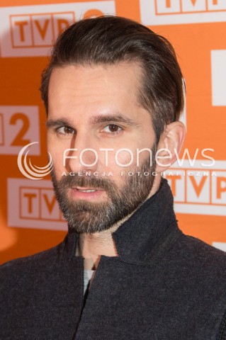  17.02.2015 WARSZAWA <br />PREZENTACJA RAMOWKI TVP2<br />N/Z MARCIN BOSAK<br /> 