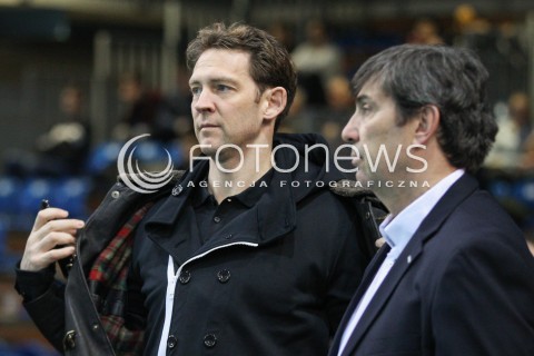  18.02.2015 RZESZOW POLAND<br />SIATKOWKA LIGA MISTRZOW MEN CEV VOLLEYBALL CHAMPIONS LEAGUE 2014/2015 <br />MATCH ASSECO RESOVIA RZESZOW - VFB FRIEDRICHSHAFEN<br />N/Z STEPHANE ANTIGA I PHILIPPE BLAIN PODCZAS MECZU<br /> 