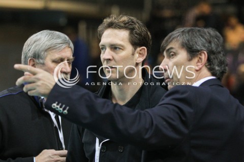  18.02.2015 RZESZOW POLAND<br />SIATKOWKA LIGA MISTRZOW MEN CEV VOLLEYBALL CHAMPIONS LEAGUE 2014/2015 <br />MATCH ASSECO RESOVIA RZESZOW - VFB FRIEDRICHSHAFEN<br />N/Z STEPHANE ANTIGA I PHILIPPE BLAIN PODCZAS MECZU<br /> 