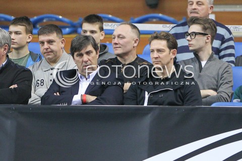  18.02.2015 RZESZOW POLAND<br />SIATKOWKA LIGA MISTRZOW MEN CEV VOLLEYBALL CHAMPIONS LEAGUE 2014/2015 <br />MATCH ASSECO RESOVIA RZESZOW - VFB FRIEDRICHSHAFEN<br />N/Z STEPHANE ANTIGA I PHILIPPE BLAIN OGLADAJA MECZ<br /> 