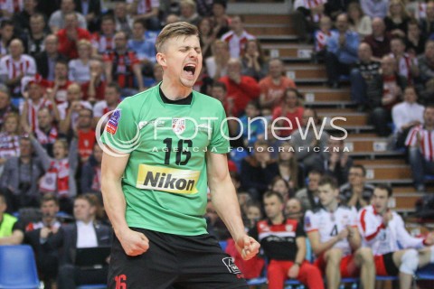  18.02.2015 RZESZOW POLAND<br />SIATKOWKA LIGA MISTRZOW MEN CEV VOLLEYBALL CHAMPIONS LEAGUE 2014/2015 <br />MATCH ASSECO RESOVIA RZESZOW - VFB FRIEDRICHSHAFEN<br />N/Z KRZYSZTOF IGNACZAK RADOSC EMOCJE SYLWETKA <br /> 