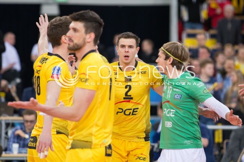  19.02.2015 LODZ POLAND<br />
SIATKOWKA LIGA MISTRZOW MEN CEV VOLLEYBALL CHAMPIONS LEAGUE 2014/2015<br />
MATCH PGE SKRA BELCHATOW - CUCINE LUBE TREIA<br />
N/Z RADOSC EMOCJE WYGRANA<br />
 