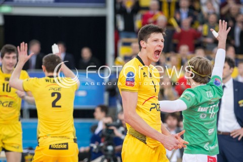  19.02.2015 LODZ POLAND<br />
SIATKOWKA LIGA MISTRZOW MEN CEV VOLLEYBALL CHAMPIONS LEAGUE 2014/2015<br />
MATCH PGE SKRA BELCHATOW - CUCINE LUBE TREIA<br />
N/Z RADOSC EMOCJE WYGRANA<br />
 