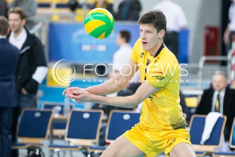  19.02.2015 LODZ POLAND<br />
SIATKOWKA LIGA MISTRZOW MEN CEV VOLLEYBALL CHAMPIONS LEAGUE 2014/2015<br />
MATCH PGE SKRA BELCHATOW - CUCINE LUBE TREIA<br />
N/Z SRECKO LISINAC SYLWETKA<br />
 