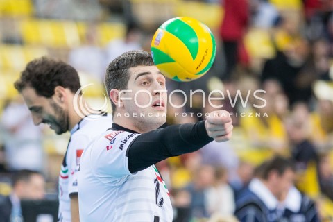  19.02.2015 LODZ POLAND<br />
SIATKOWKA LIGA MISTRZOW MEN CEV VOLLEYBALL CHAMPIONS LEAGUE 2014/2015<br />
MATCH PGE SKRA BELCHATOW - CUCINE LUBE TREIA<br />
N/Z MICHELE BARANOWICZ SYLWETKA<br />
 