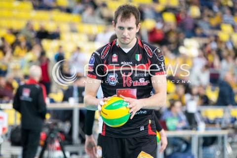  19.02.2015 LODZ POLAND<br />
SIATKOWKA LIGA MISTRZOW MEN CEV VOLLEYBALL CHAMPIONS LEAGUE 2014/2015<br />
MATCH PGE SKRA BELCHATOW - CUCINE LUBE TREIA<br />
N/Z BARTOSZ KUREK SYLWETKA<br />
 