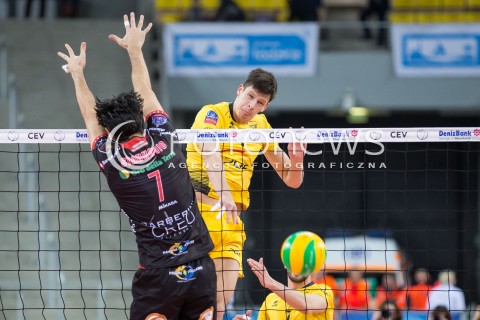  19.02.2015 LODZ POLAND<br />
SIATKOWKA LIGA MISTRZOW MEN CEV VOLLEYBALL CHAMPIONS LEAGUE 2014/2015<br />
MATCH PGE SKRA BELCHATOW - CUCINE LUBE TREIA<br />
N/Z SRECKO LISINAC<br />
 