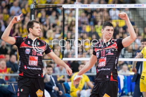  19.02.2015 LODZ POLAND<br />
SIATKOWKA LIGA MISTRZOW MEN CEV VOLLEYBALL CHAMPIONS LEAGUE 2014/2015<br />
MATCH PGE SKRA BELCHATOW - CUCINE LUBE TREIA<br />
N/Z RADOSC EMOCJE<br />
 