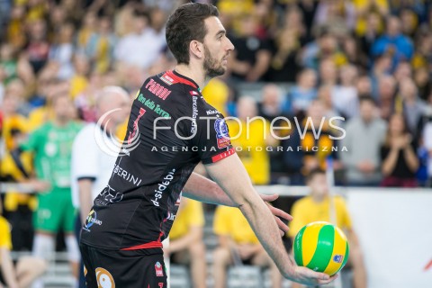  19.02.2015 LODZ POLAND<br />
SIATKOWKA LIGA MISTRZOW MEN CEV VOLLEYBALL CHAMPIONS LEAGUE 2014/2015<br />
MATCH PGE SKRA BELCHATOW - CUCINE LUBE TREIA<br />
N/Z SIMONE PARODI SYLWETKA<br />
 