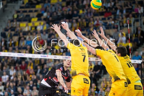  19.02.2015 LODZ POLAND<br />
SIATKOWKA LIGA MISTRZOW MEN CEV VOLLEYBALL CHAMPIONS LEAGUE 2014/2015<br />
MATCH PGE SKRA BELCHATOW - CUCINE LUBE TREIA<br />
N/Z BARTOSZ KUREK<br />
 