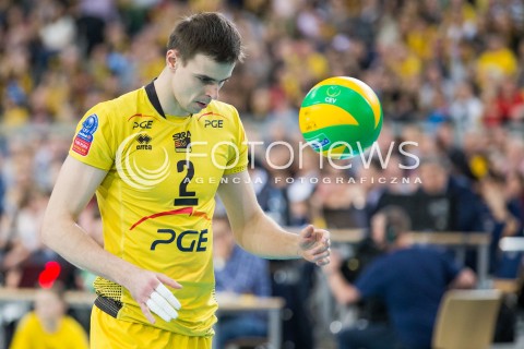  19.02.2015 LODZ POLAND<br />
SIATKOWKA LIGA MISTRZOW MEN CEV VOLLEYBALL CHAMPIONS LEAGUE 2014/2015<br />
MATCH PGE SKRA BELCHATOW - CUCINE LUBE TREIA<br />
N/Z MARIUSZ WLAZLY SYLWETKA<br />
 
