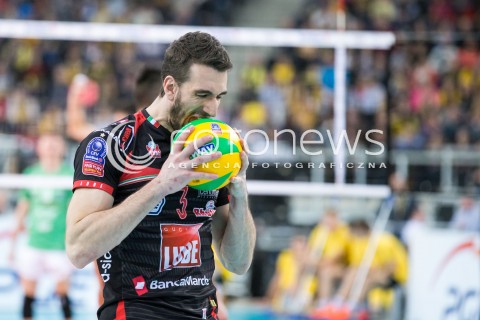  19.02.2015 LODZ POLAND<br />
SIATKOWKA LIGA MISTRZOW MEN CEV VOLLEYBALL CHAMPIONS LEAGUE 2014/2015<br />
MATCH PGE SKRA BELCHATOW - CUCINE LUBE TREIA<br />
N/Z SIMONE PARODI SYLWETKA<br />
 