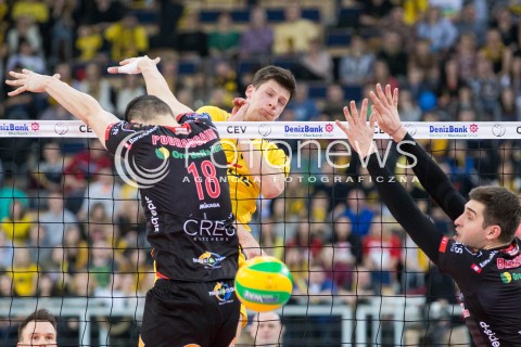  19.02.2015 LODZ POLAND<br />
SIATKOWKA LIGA MISTRZOW MEN CEV VOLLEYBALL CHAMPIONS LEAGUE 2014/2015<br />
MATCH PGE SKRA BELCHATOW - CUCINE LUBE TREIA<br />
N/Z SRECKO LISINAC<br />
 