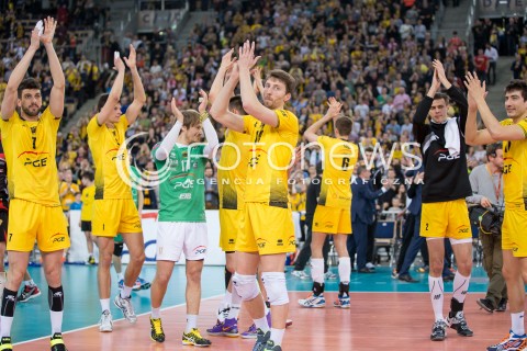  19.02.2015 LODZ POLAND<br />
SIATKOWKA LIGA MISTRZOW MEN CEV VOLLEYBALL CHAMPIONS LEAGUE 2014/2015<br />
MATCH PGE SKRA BELCHATOW - CUCINE LUBE TREIA<br />
N/Z RADOSC EMOCJE<br />
 